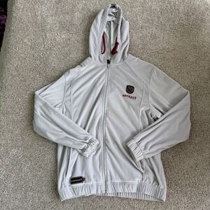 Y2K Starter Asphalt Legend Hoodie Mens Small Gray Fleece Full Zip Hooded Jacket